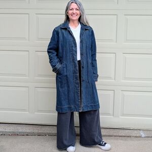 vintage 2002 GAP denim workwear style duster jacket L XL
